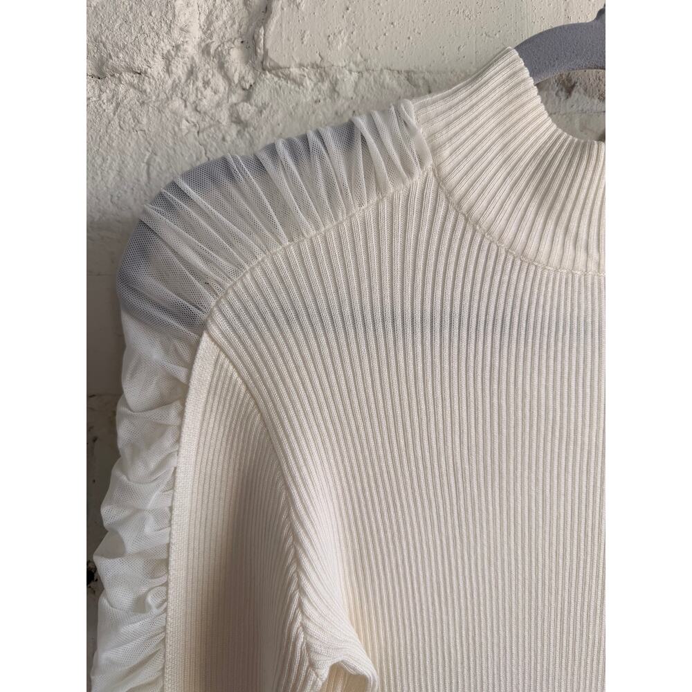 Fashion Nova Laura Ribbed Sweater Midi Dress Ivory Size XL New With Tags - Picture 3 of 10